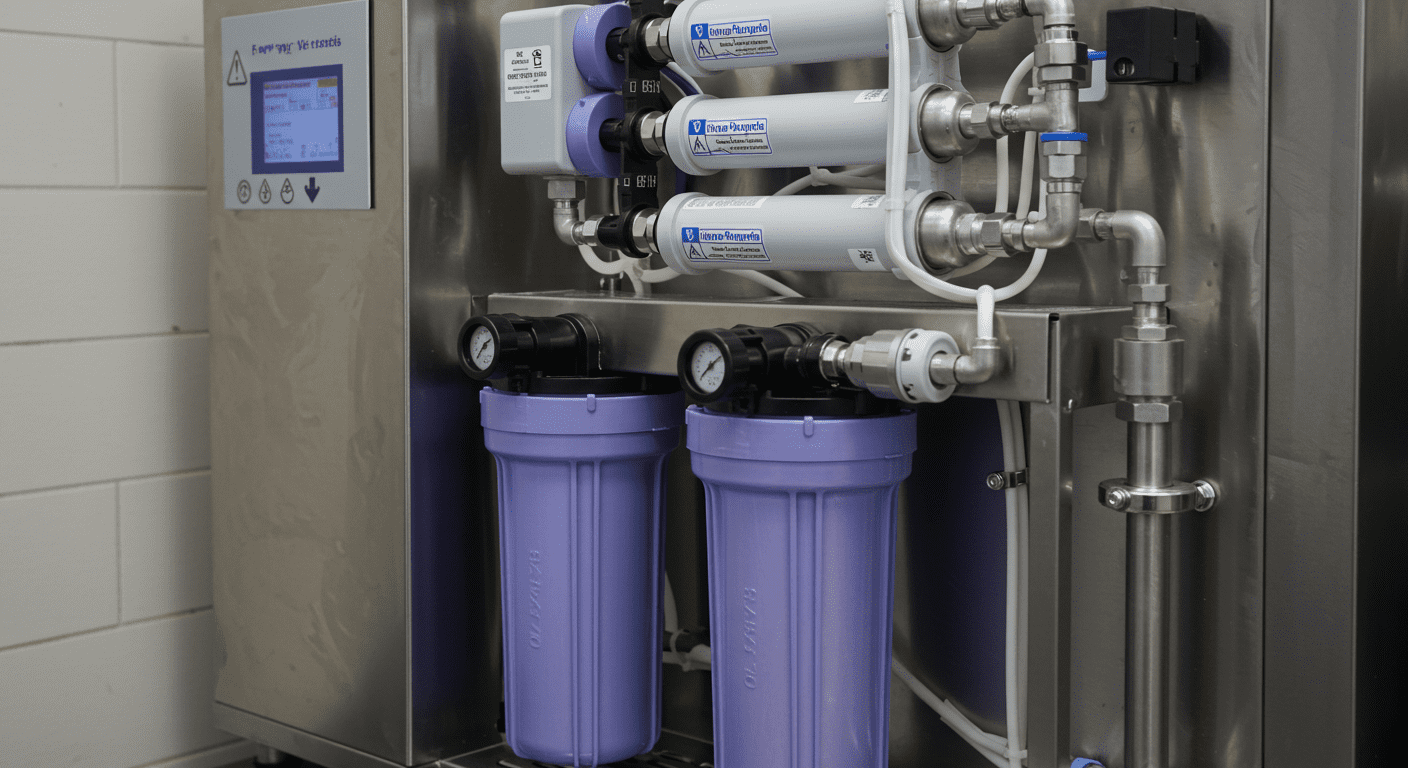 Modern Reverse Osmosis System in Commercial Kitchen