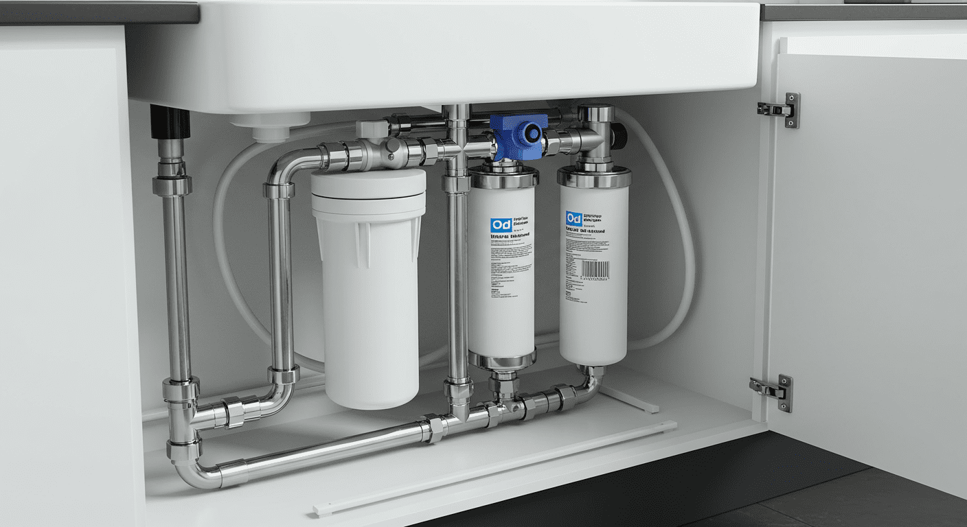 Technician Maintaining Water Filter